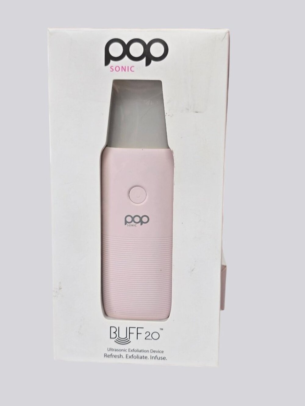 Pop Sonic Buff 2.0 Ultrasonic Exfoliation Device For Skin Care - Pink